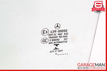 14-18 Mercedes W117 CLA45 Rear Left Driver Side Door Window Auto Glass Panel OEM