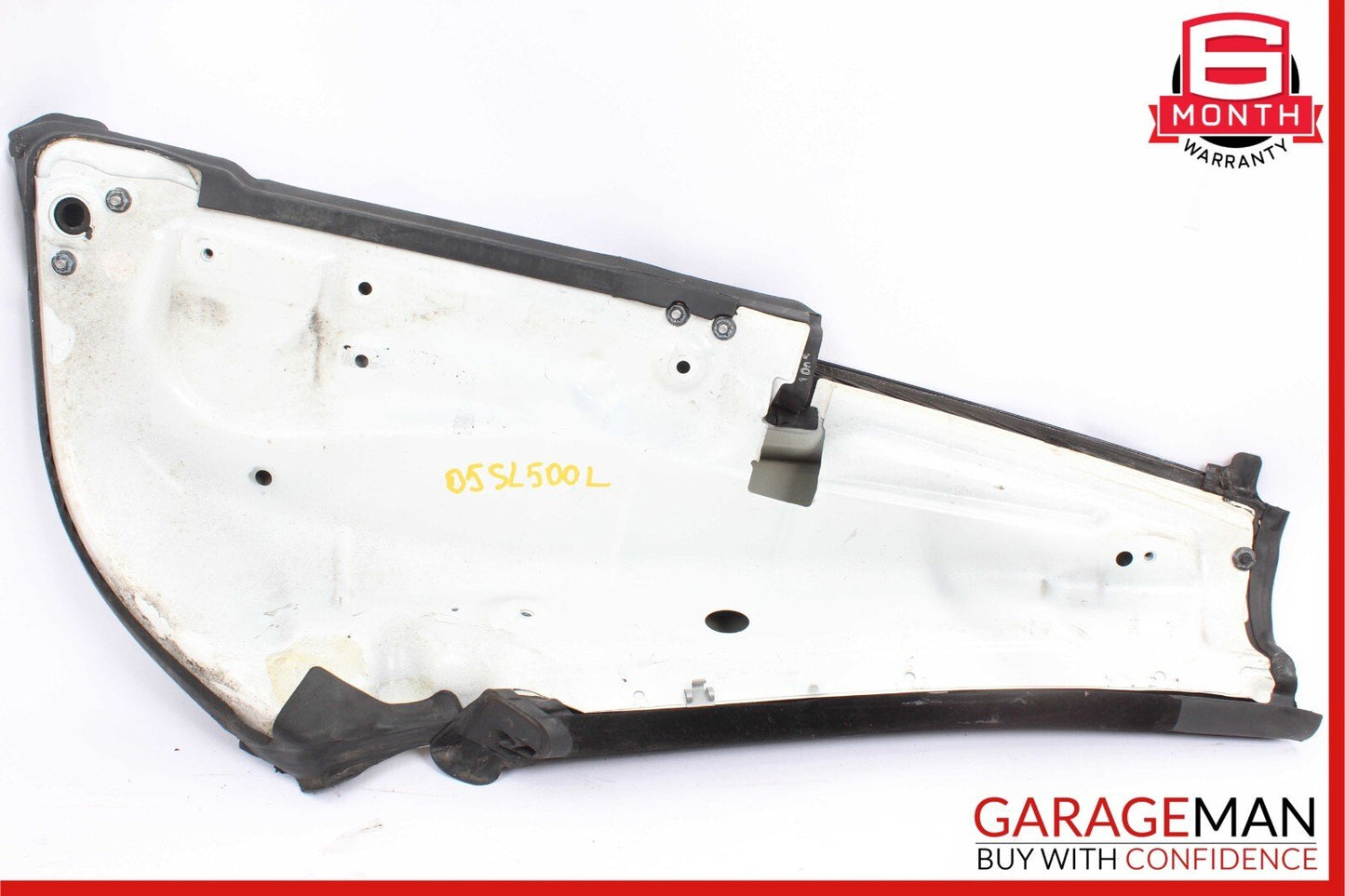03-12 Mercedes R230 SL500 Rear Left Convertible Roof C Pillar Hinge Cover White