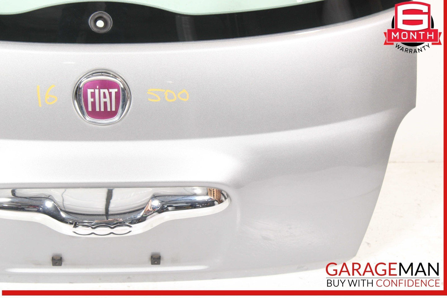12-17 Fiat 500 Rear Trunk Lid Tailgate Liftgate Shell Gray OEM