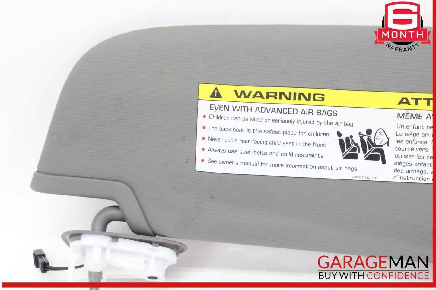 10-16 Porsche Panamera 970 E-Hybrid Front Left Driver Side Sun Visor Gray OEM