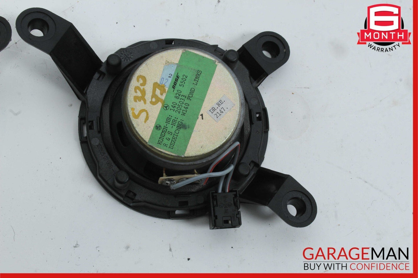 94-97 Mercedes W140 S320 Coupe Front Left & Right Side Door Audio Speaker Set