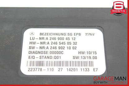 12-20 Mercedes W117 CLA250 SLK350 Hand Parking Brake Controller Module Unit