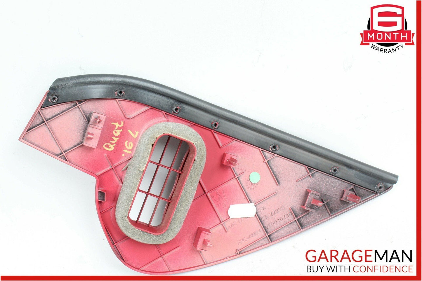 14-18 Maserati Quattroporte Front Left Dashboard Dash End Cover Trim Panel Red