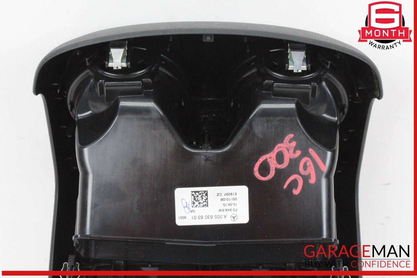 15-20 Mercedes W205 C300 C350e Rear Center Console A/C Air Vent Assy Black OEM