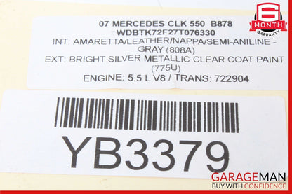 01-11 Mercedes W209 CLK550 SLK55 AMG Trunk Lock Latch Mechanism 1717500085 OEM