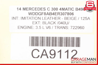 08-14 Mercedes W204 C300 C350 Rear Right and Left Suspension Coil Spring Set OEM