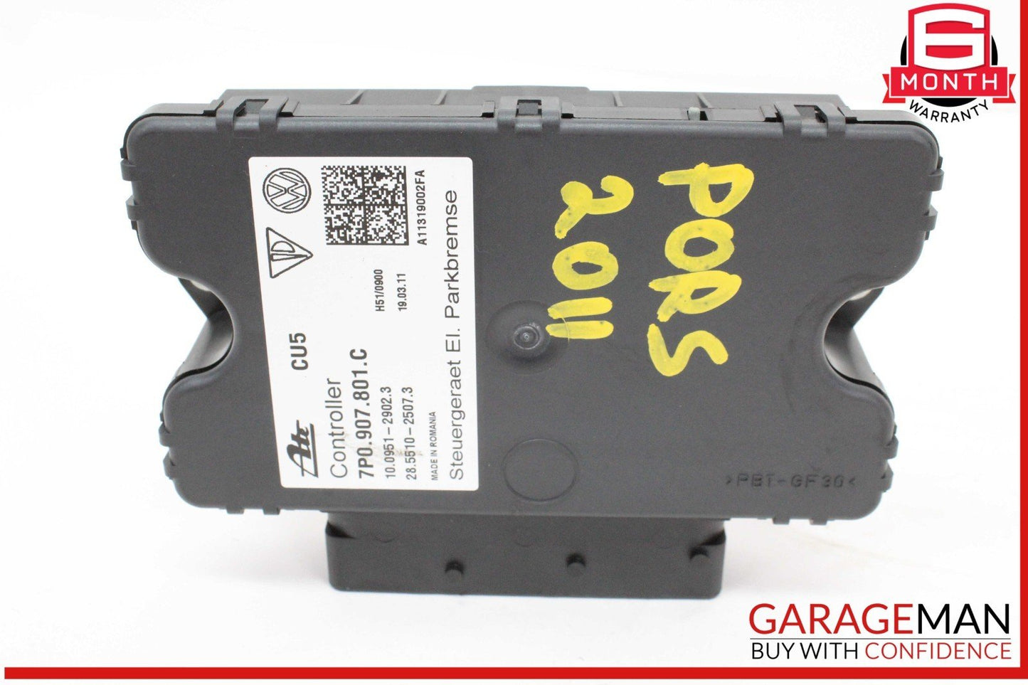 11-18 Porsche Cayenne 958 Electric Parking Brake Control Module Unit 7P0907801C
