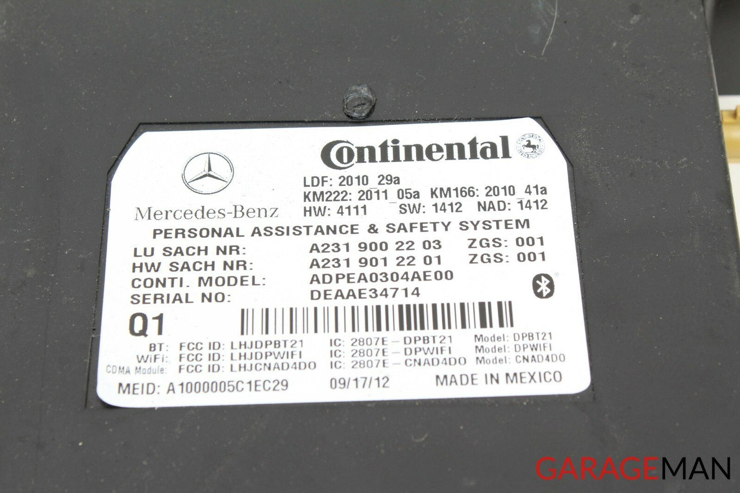 12-15 Mercedes W204 C250 E550 Communication Voice Control Module 2319002203 OEM