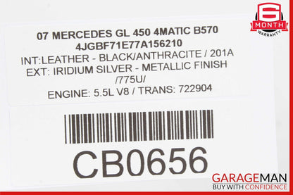 07-09 Mercedes X164 GL450 R350 ML63 AMG Rear Heated Seat Control Module Unit OEM
