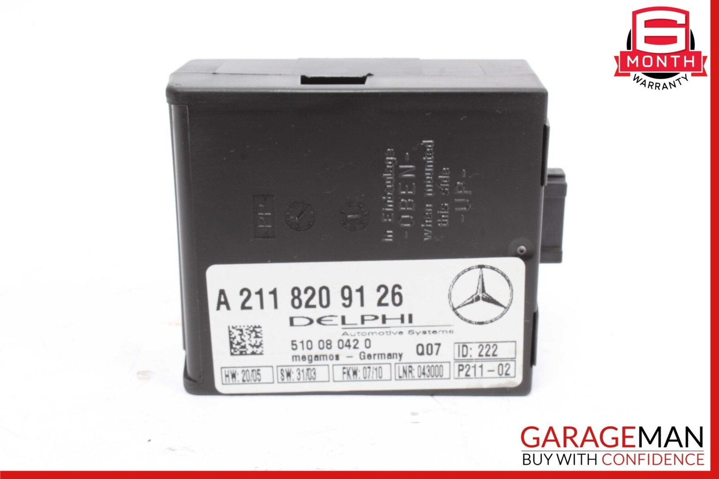 00-12 Mercedes R171 SLK300 CL500 Anti Theft Alarm Sensor Control Module Unit OEM