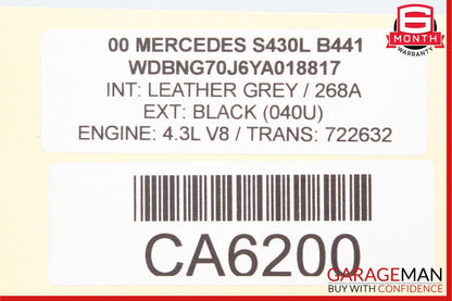 96-02 Mercedes CL500 SL500 CLK430 S430 Yaw Turn Rate Sensor Module Unit