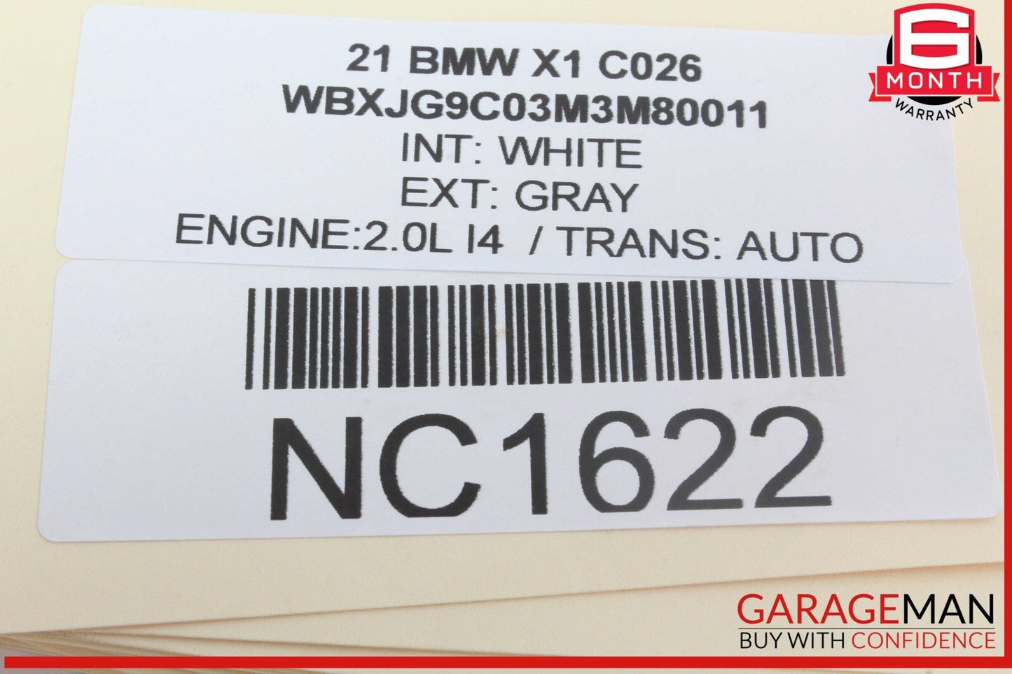 16-22 BMW X1 Rear Right Passenger Side Window Regulator Motor 5000158 OEM