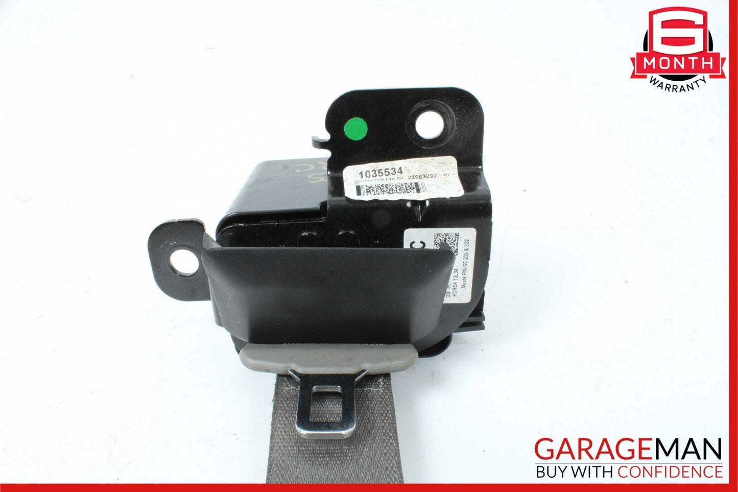 14-19 Cadillac CTS Rear Center Seat Belt Retractor 22963292 OEM Gray