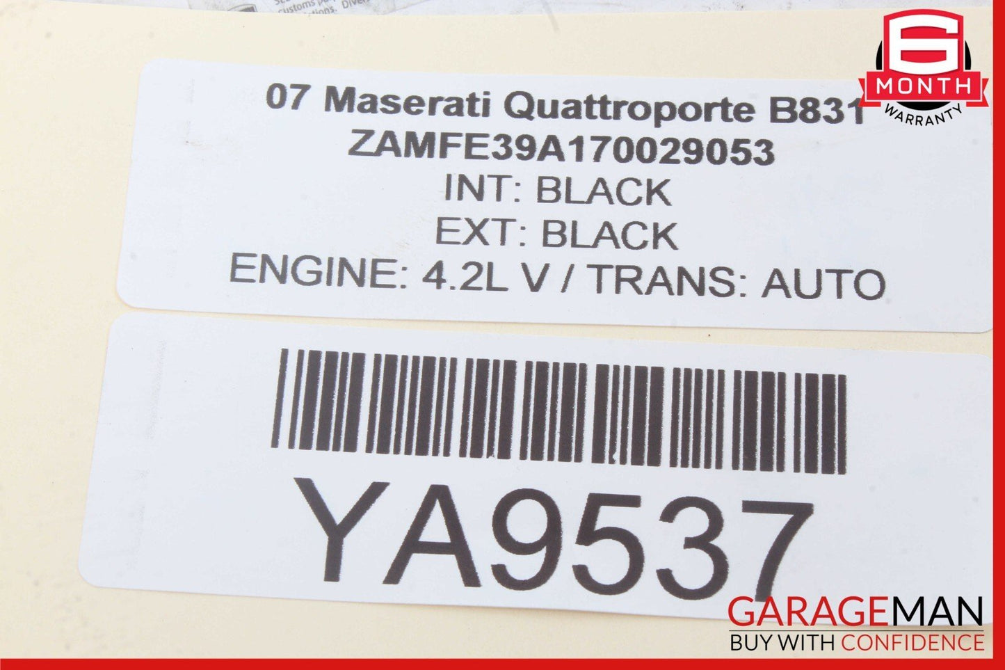 03-13 Maserati Quattroporte M139 Interior Roof Grab Handle Rear Right Side OEM