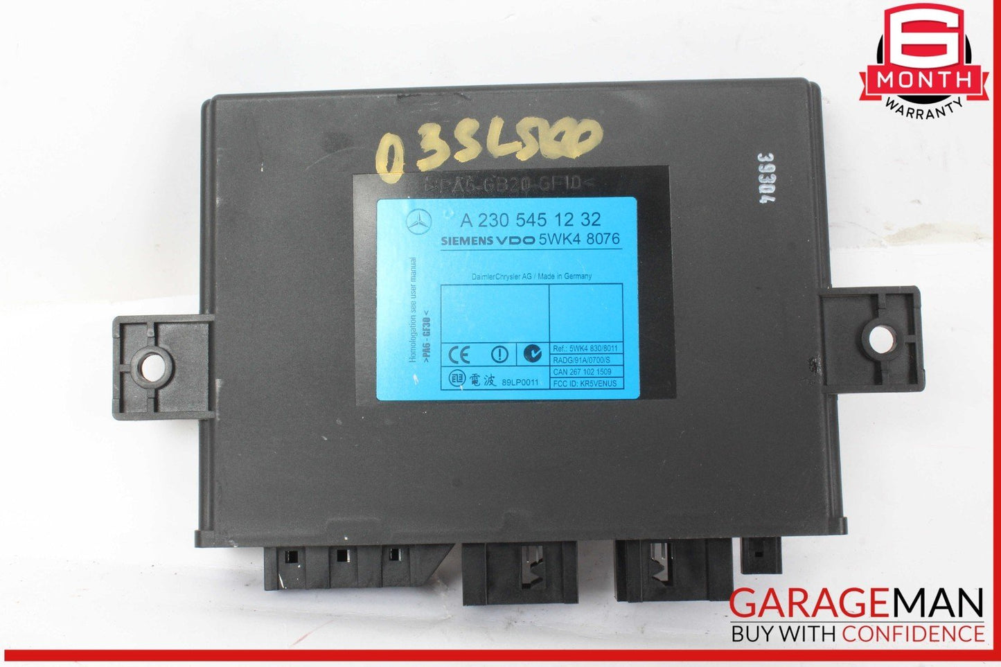 03-06 Mercedes R230 SL500 S500 CL55 AMG Keyless Go Entry Control Module Unit OEM