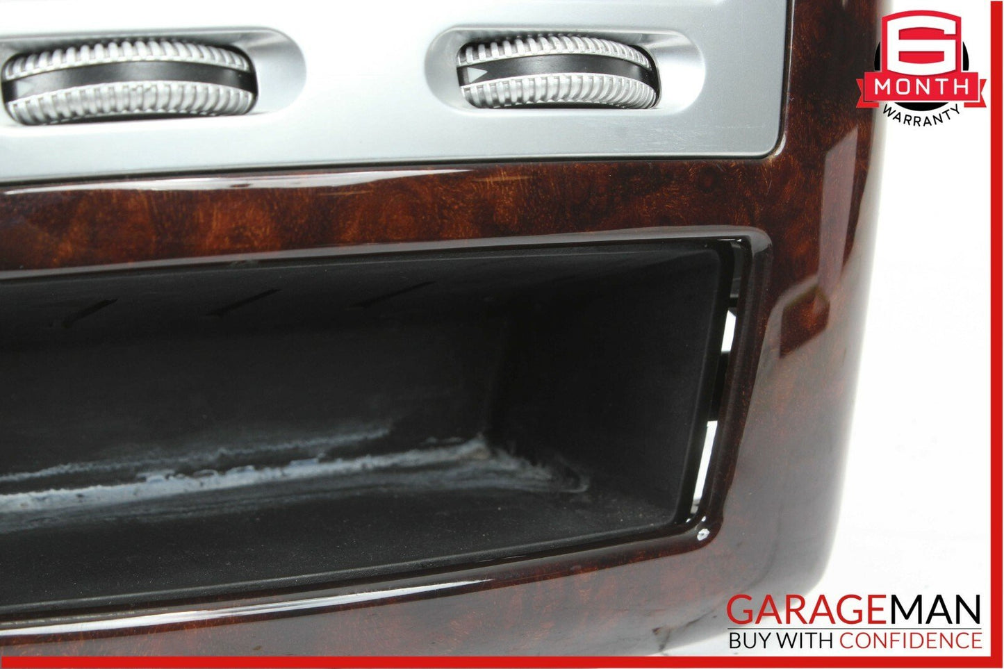 07-13 Mercedes W221 S550 S400 Rear Center Console A/C Air Vent Trim Panel Wood