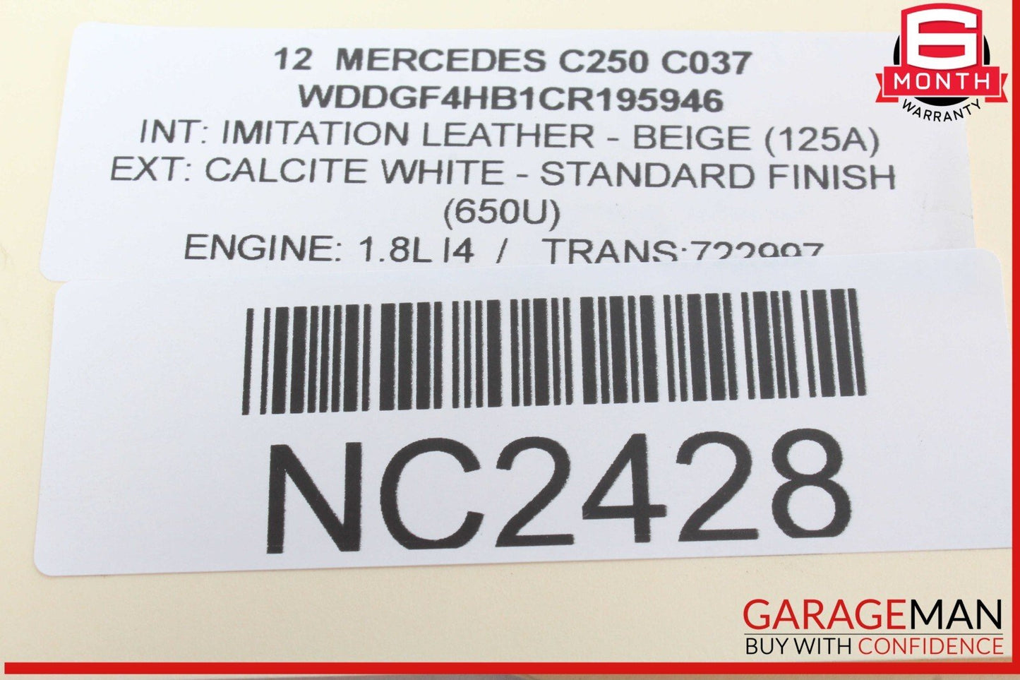 08-14 Mercedes W204 C250 Rear Right and Left Side Suspension Coil Spring Set OEM