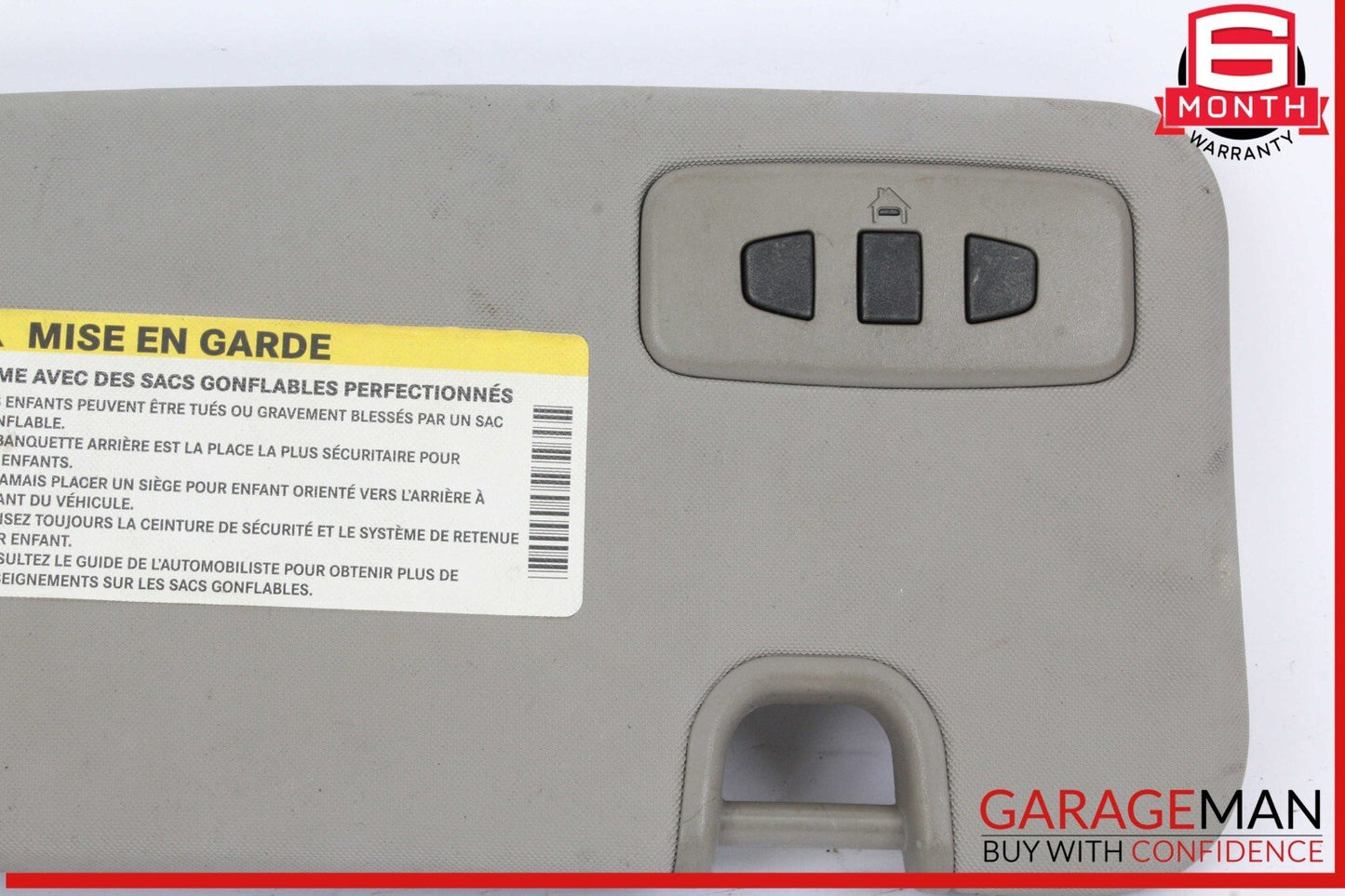 17-22 Alfa Romeo Giulia Front Left Driver Side Sun Visor Sunvisor Gray OEM