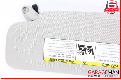 14-21 BMW i3 I01 Hybrid Front Right Passenger Side Sun Visor Sunvisor Gray OEM
