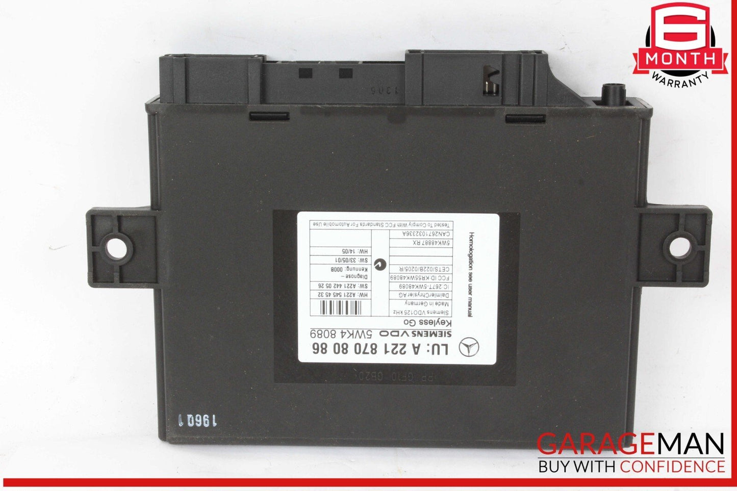 07-10 Mercedes W221 S550 S400 Keyless Go Control Module 2218702392 OEM