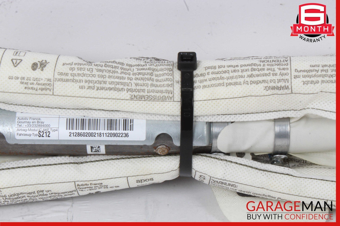 09-12 MERCEDES W212 E350 RIGHT SRS ROOF SAFETY MODULE 2128601902