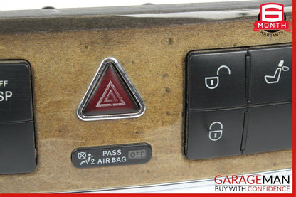 05-07 Mercedes C230 Dash Hazard Light Switch Door Lock Control Module Walnut OEM