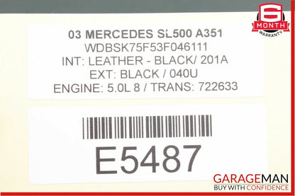 Mercedes R230 SL500 CL550 CL500 Seatbelt Seat Belt Tension Sensor Module Unit