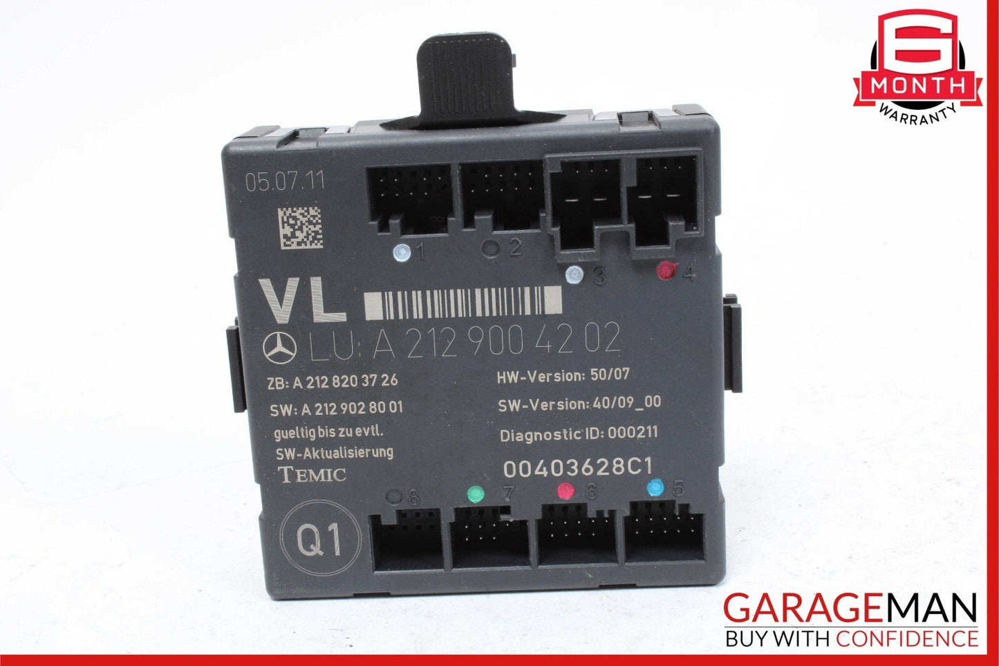 08-18 Mercedes W204 C350 SLK350 E400 Front Left Side Door Control Module OEM