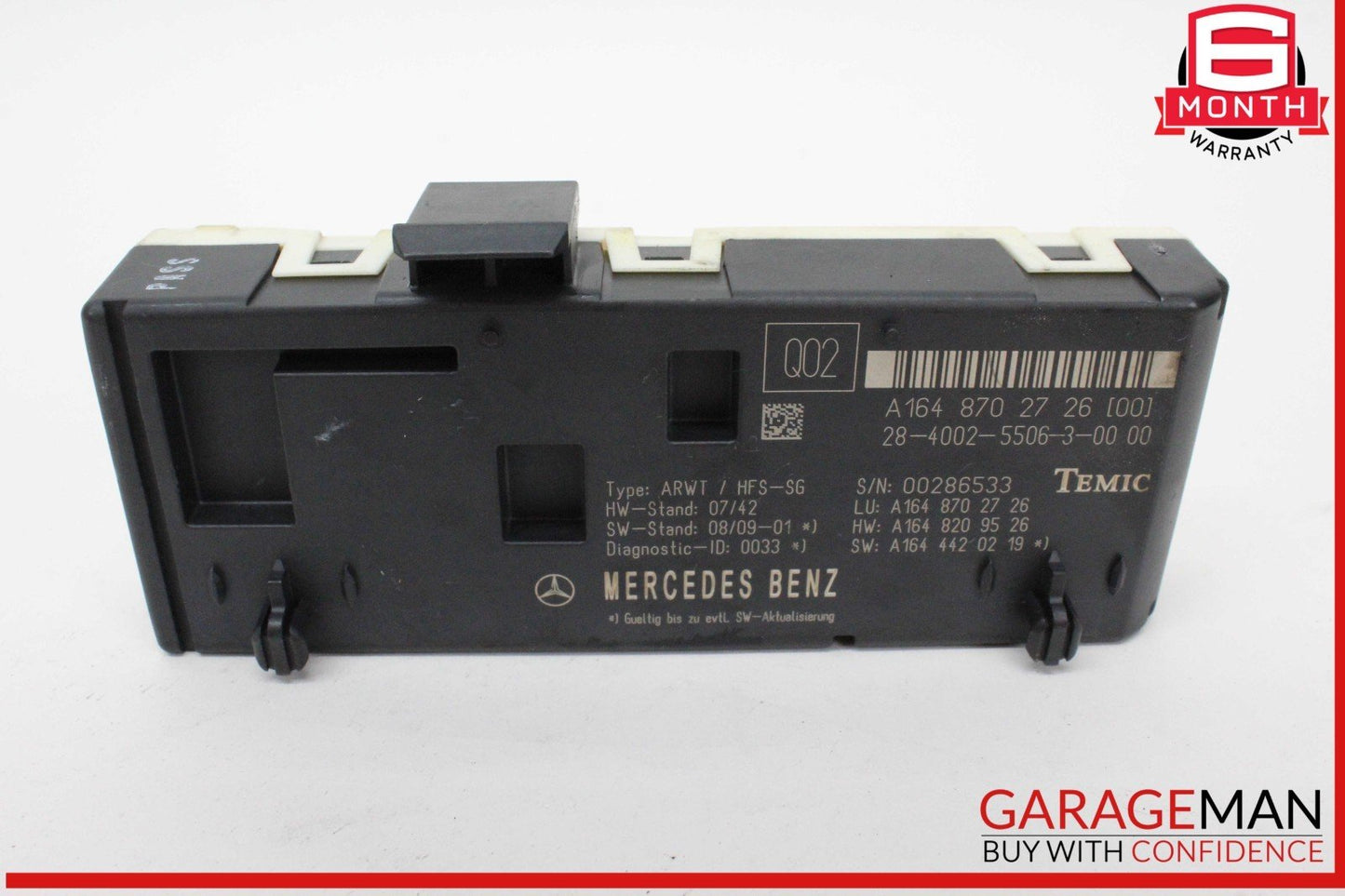 09-13 Mercedes W164 ML350 GL450 Trunk Lid Liftgate Tail Gate Control Module OEM