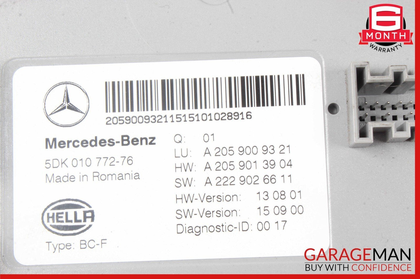 15-20 Mercedes W205 C300 GLC43 C63 AMG SAM Signal Lamp Controle Module OEM