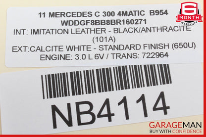 08-14 Mercedes W204 C300 4MATIC Front Right Side Door Control Module Unit OEM