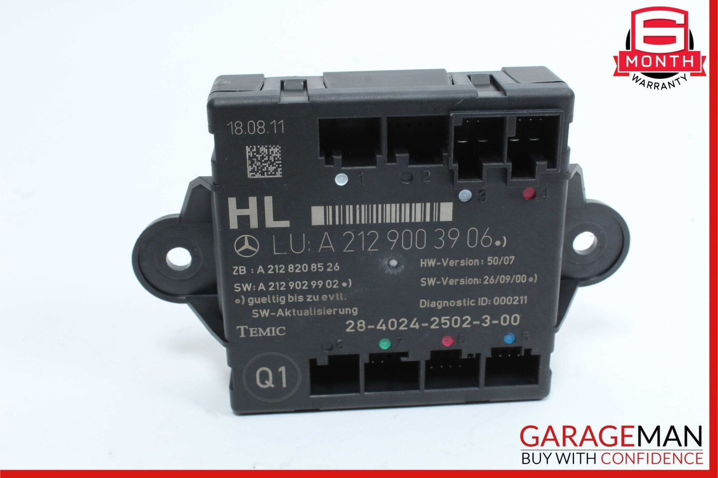 08-14 Mercedes W204 C250 C300 Rear Left Side Door Control Module Unit