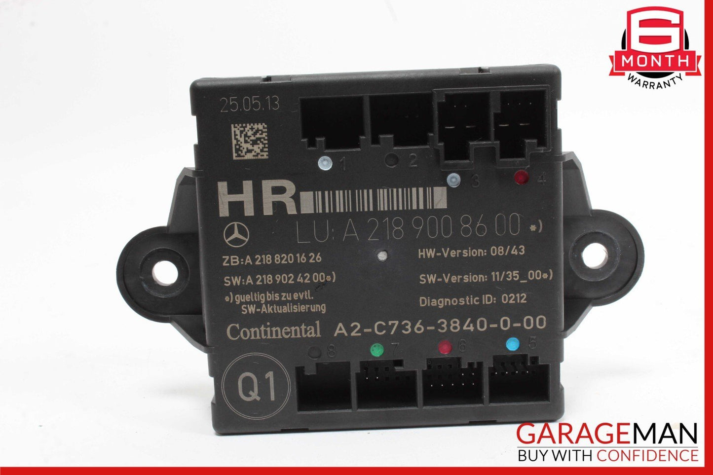 08-18 Mercedes W212 E350 C300 CLS550 Rear Right Side Door Control Module OEM