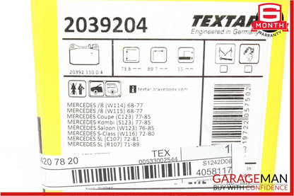 Textar 2039204 Brake Pad Set For Mercedes Benz