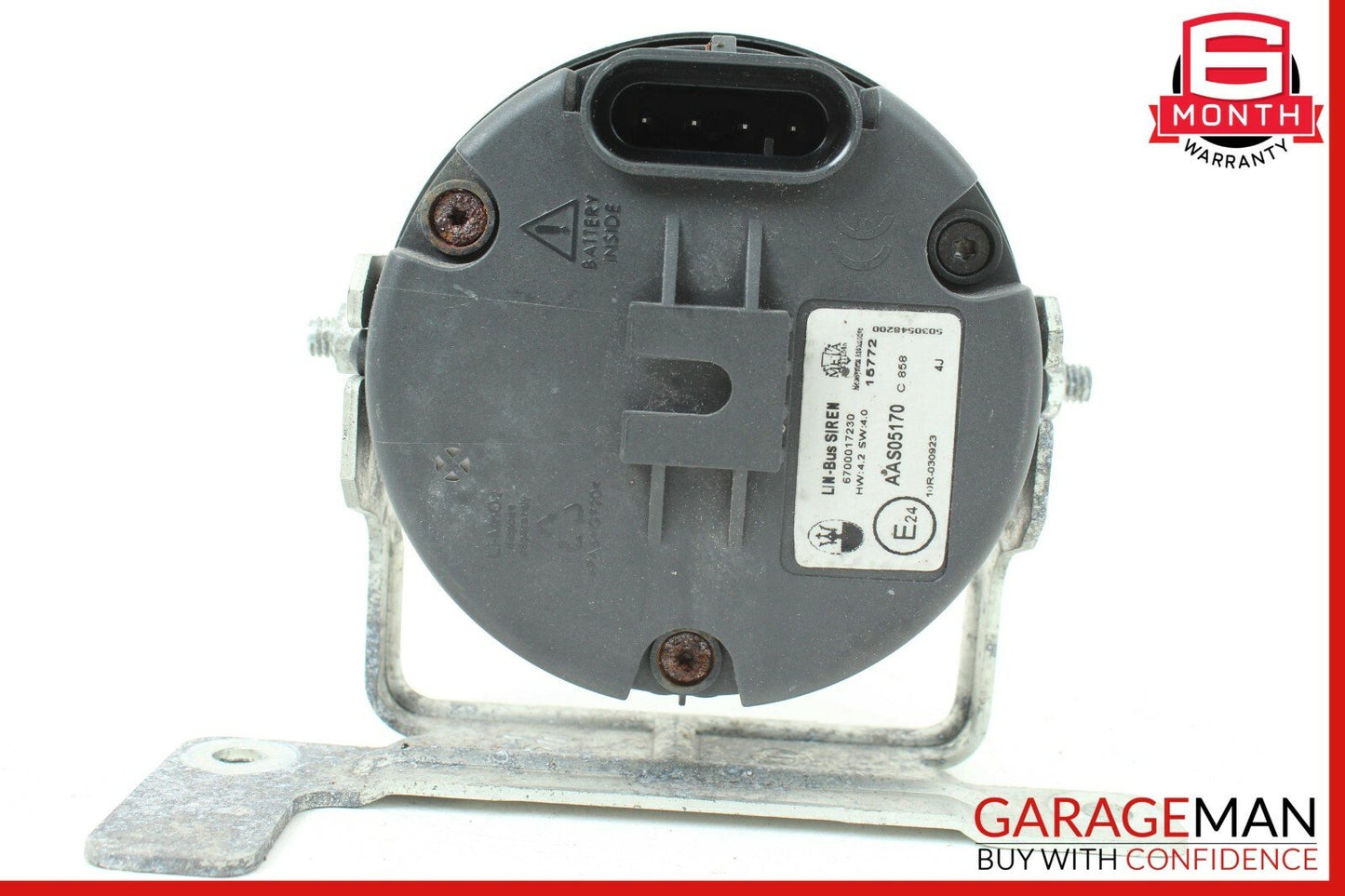 14-17 Maserati Ghibli Horn Alarm Siren w/ Mounting Bracket 6700017230 OEM