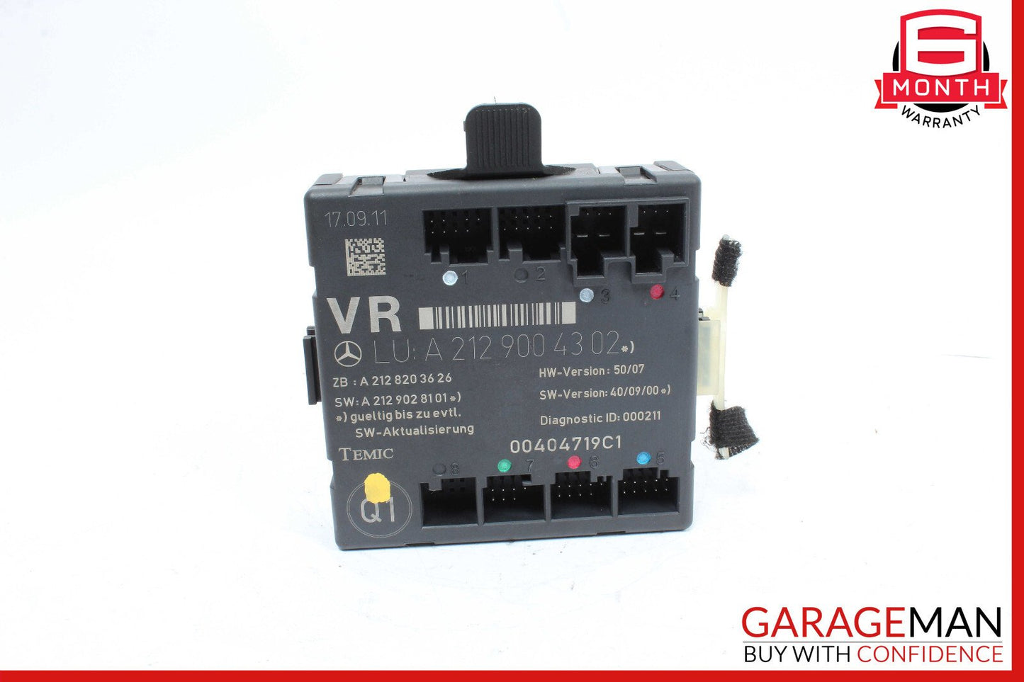 08-18 Mercedes W204 C250 Front Right Side Door Control Module 2129004302 OEM