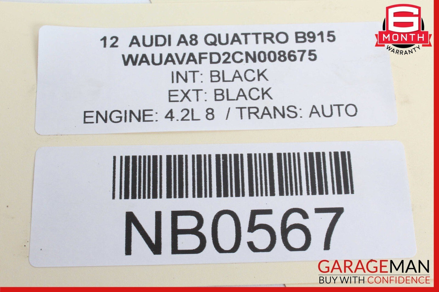 11-18 Audi A8 Rear Right Side Door Lock Latch Actuator OEM