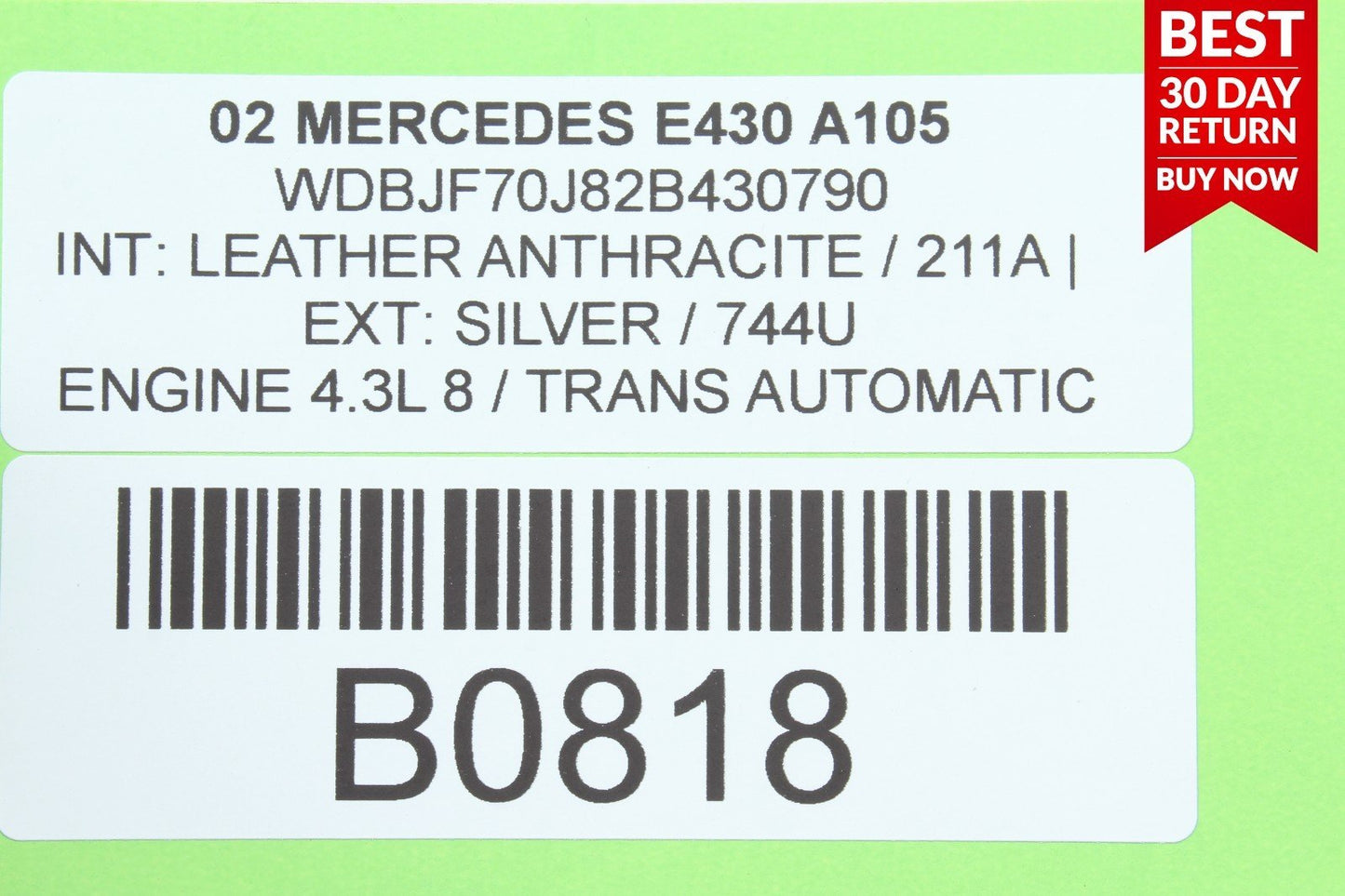 98-02 MERCEDES W210 E430 FRONT RIGHT PASSENGER DOOR CONTROL MODULE A105 OEM