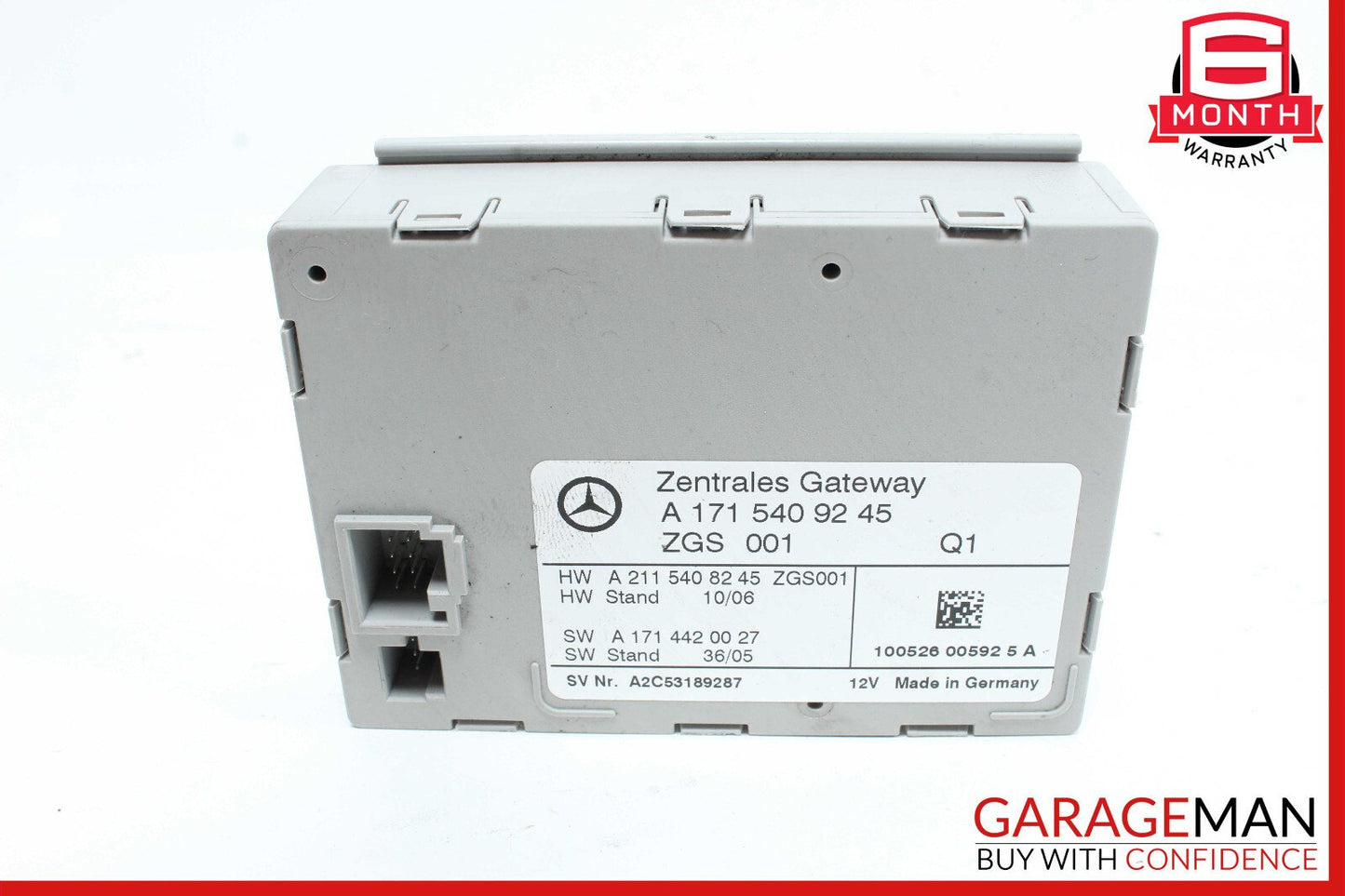 05-11 Mercedes R171 SLK300 SLK350 Central Gateway Control Module OEM