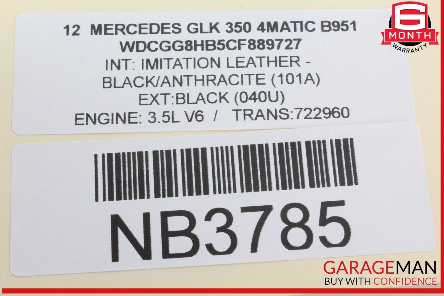 08-18 Mercedes X204 GLK350 4MATIC Rear Right Side Door Control Module OEM