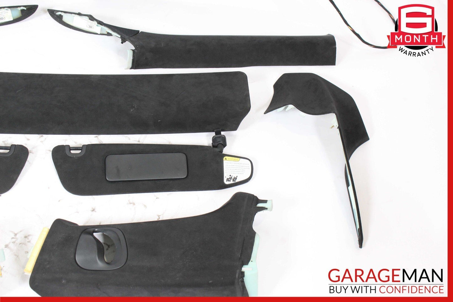 12-20 Tesla Model S Panoramic Roof Headliner Trim Bow Interior Pillars Cover Set