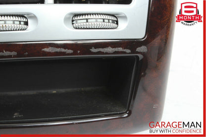 07-13 Mercedes S550 Rear Center Console A/C AC Air Vent Grille Trim Panel Wood