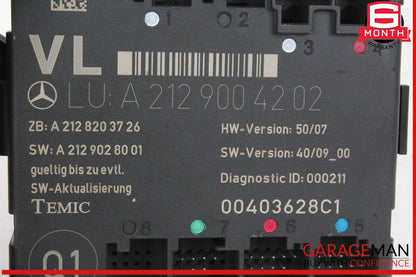 08-18 Mercedes W212 E350 E550 E400 Front Left Side Door Control Module Unit OEM