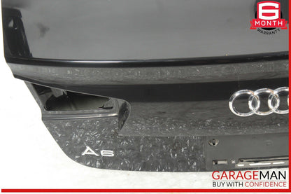 12-18 Audi A6 Rear Trunk Lid Deck Shell Panel Black OEM