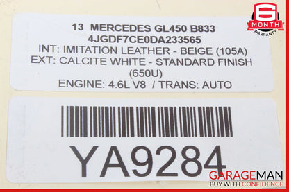 12-19 Mercedes X166 GL450 Airmatic Air Suspension Control Module 1669003507 OEM