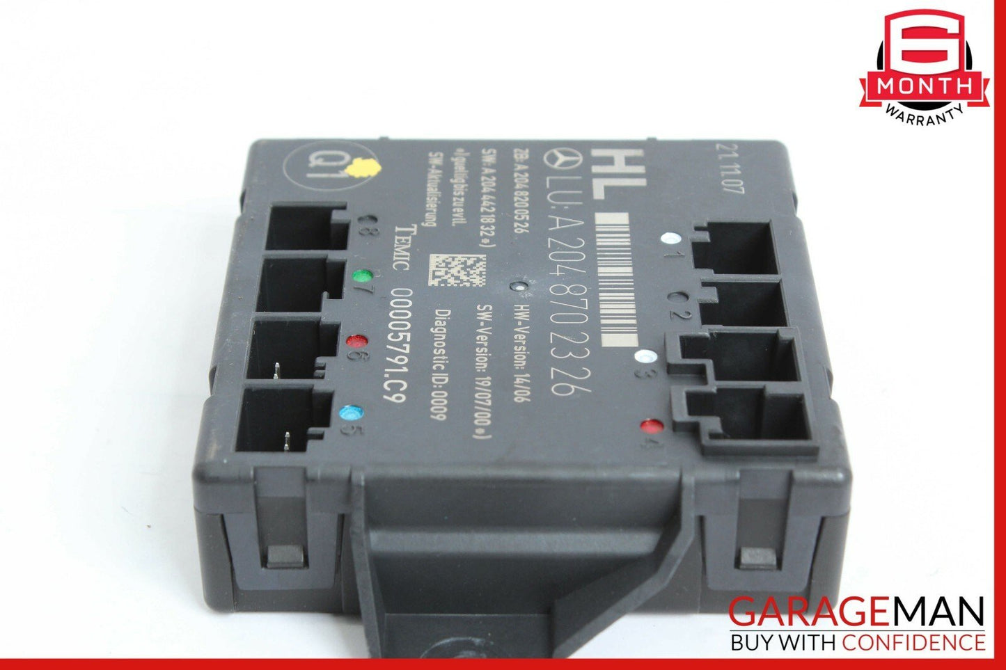 08-14 Mercedes W204 C300 C350 Rear Left Side Door Control Module 2048702326 OEM