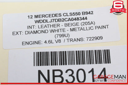 10-20 Mercedes W218 CLS550 E350 Front Left Window Regulator Motor 2078200542 OEM