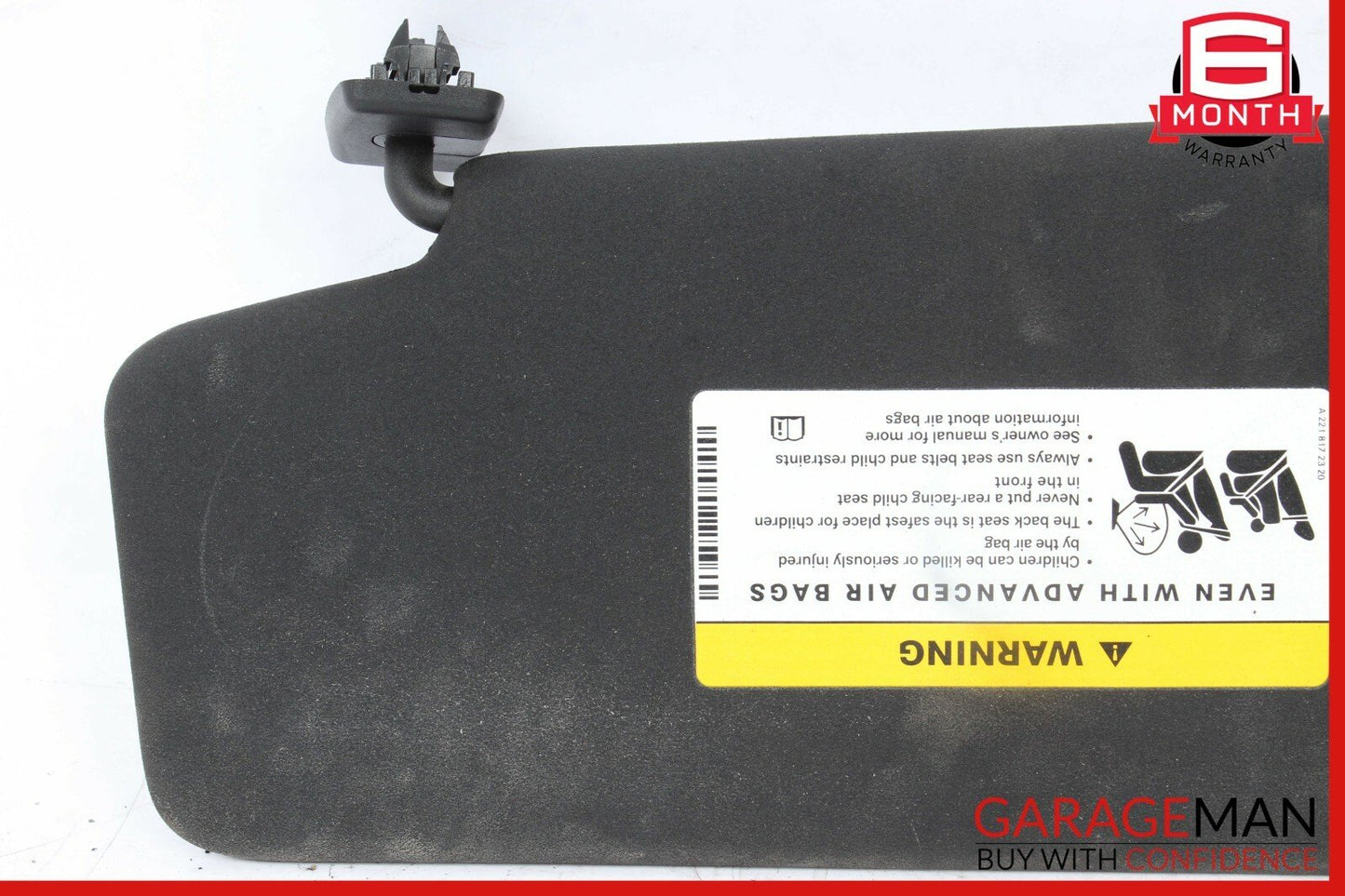08-14 Mercedes W204 C250 C300 Front Right Side Sun Visor Sunvisor Shade Black