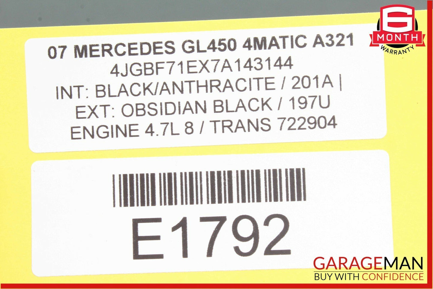 03-11 Mercedes X164 GL450 CLS350 ML550 Front Left Side Seat Control Module Unit