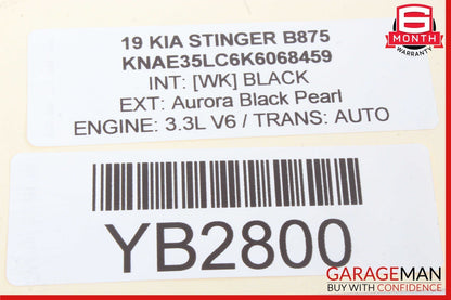 18-21 Kia Stinger Rear Right Passenger Side Door Wire Wiring Harness OEM